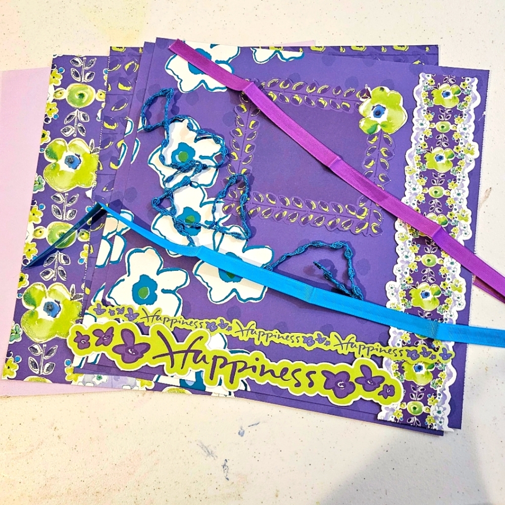 Scrapbook Bundle Purple/green #6
